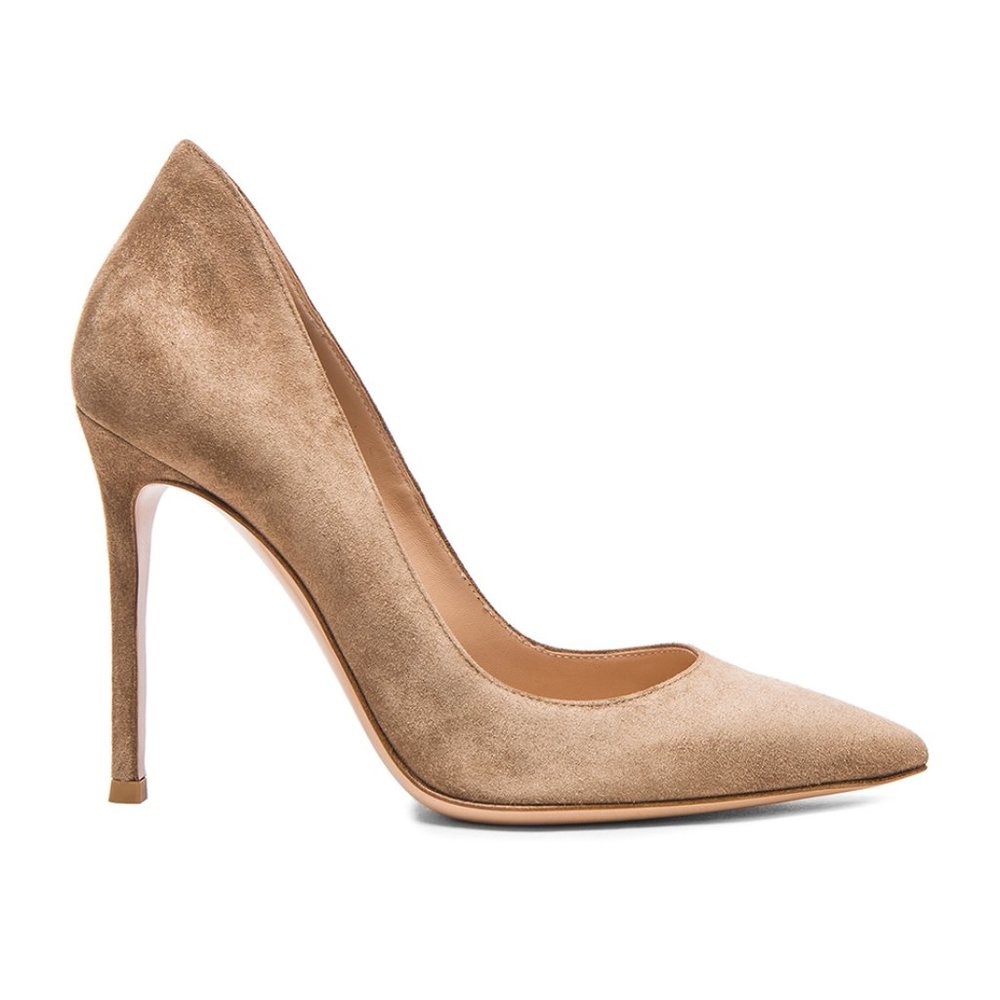 NWB Gianvitto Rossi Suede Pumps - Nude - 36.5